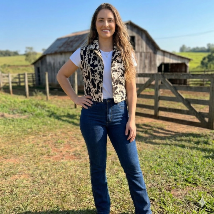 Colete de Couro Natural