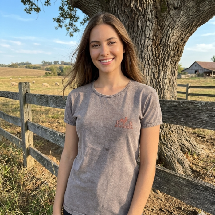 Camiseta Feminina Marrom Terra