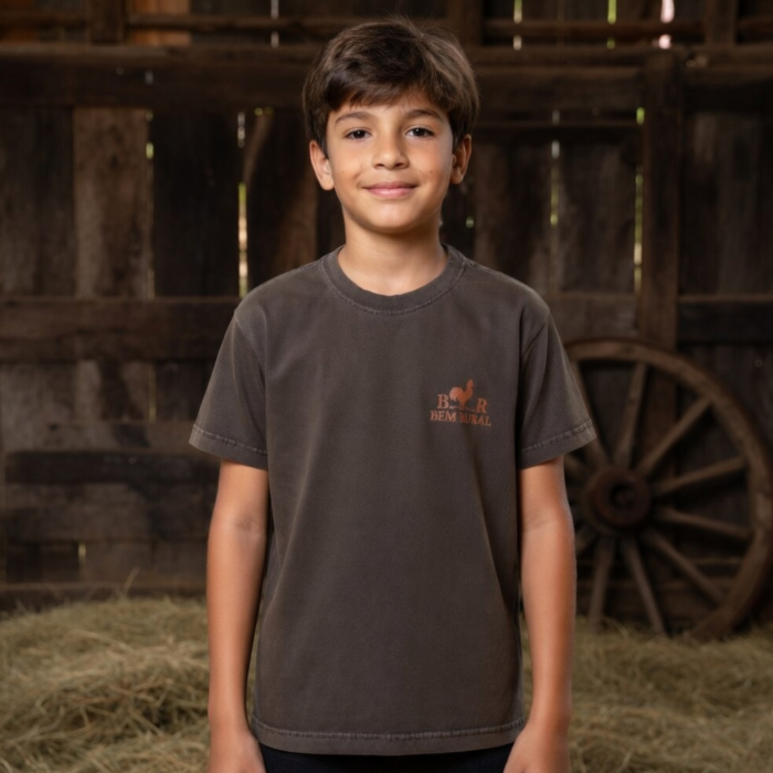 Camiseta Infantil Marrom