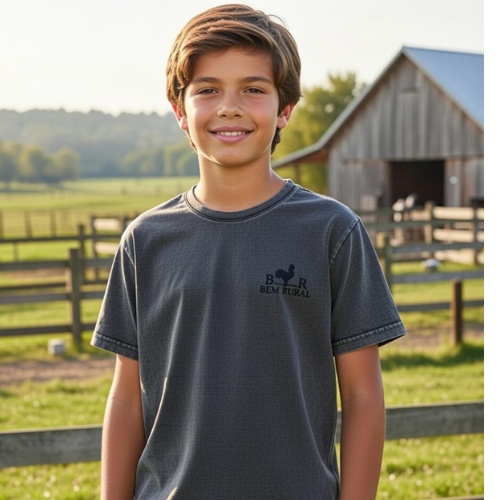 Camiseta Infantil Cinza