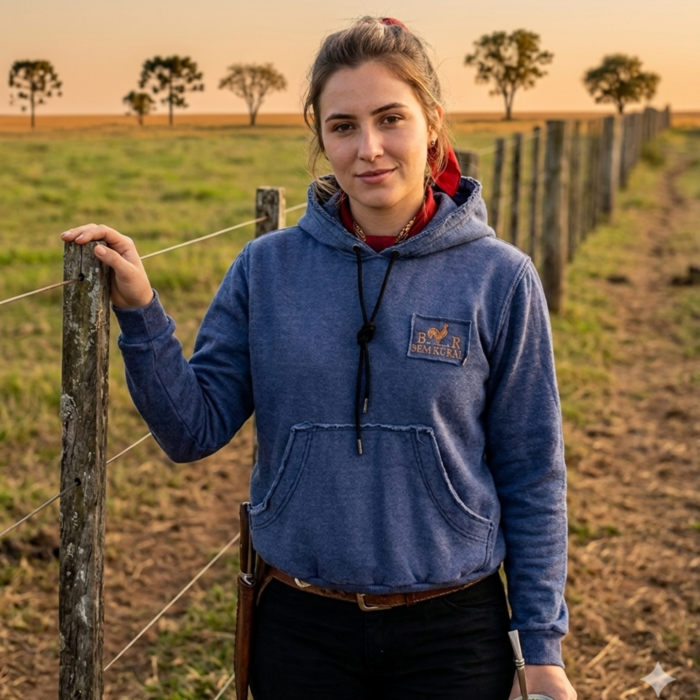 Moletom Feminino Azul Índigo
