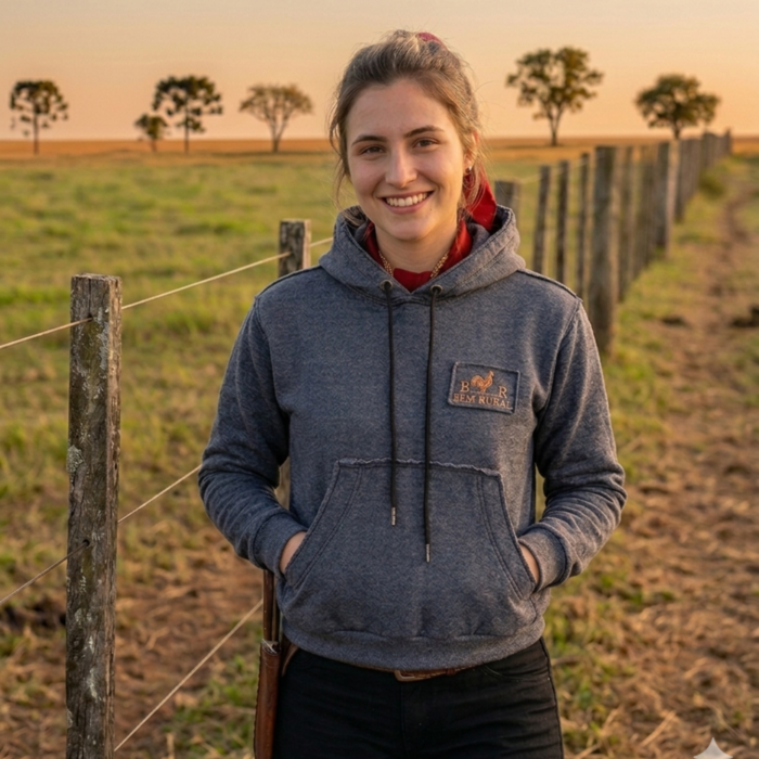 Moletom Feminino Grafite Estonado